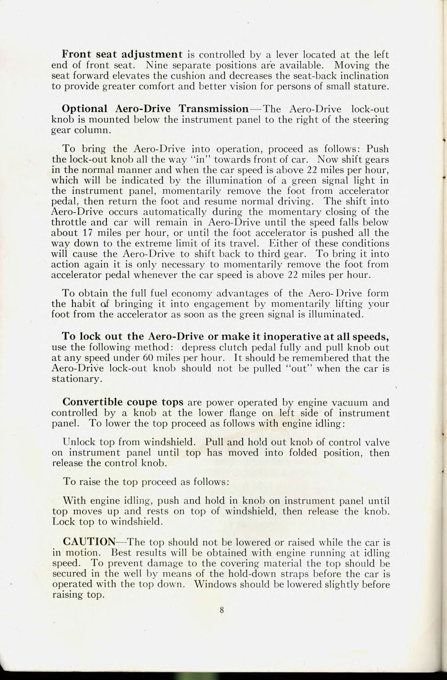 1941 Packard Owners Manual Page 12